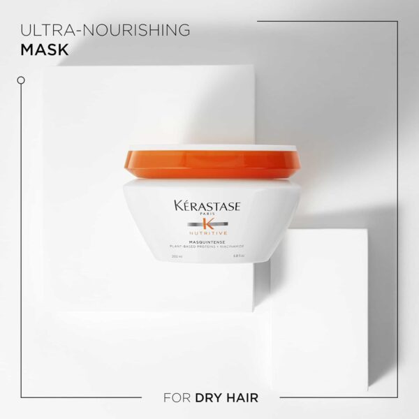 KERASTASE Nutritive Masquintense Hair Mask | Deeply Nourishes & Conditions | With Plant-Based Proteins & Niacinamide | For Fine to Medium Dry Hair | 6.8 Fl Oz - Image 3