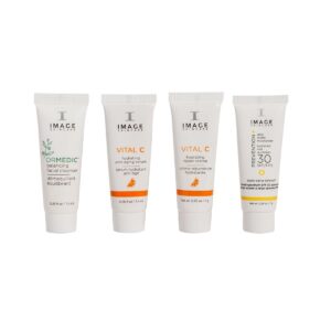 IMAGE Skincare, Five Star Favorites Skin Care Gift Set, 4 Step Regimen Set for Brighter, Healthier Looking Skin, Travel Size Holiday Beauty Gift Set for Women