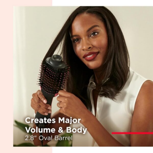 REVLON One-Step Volumizer Hair Dryer and Styler, for Less Frizz, More Shine, and Reduced Heat Damage for Salon Style Round Brush for Blowout, Black (Amazon Exclusive) - Image 2