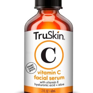 TruSkin Vitamin C Serum – Anti Aging Facial Serum with Vitamin C, Hyaluronic Acid, Vitamin E and More – Brightening Serum for Dark Spots, Even Skin Tone, Eye Area, Fine Lines & Wrinkles, 2 Fl Oz