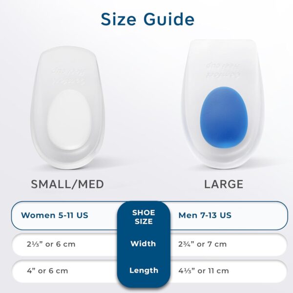 Heel Cushions for Heel Pain Relief (4 Pack) - Heel Spur Relief Products Heel Pads Heel Inserts Women Gel Heel Cups Heel Pain Men Heel Cups Plantar Fasciitis, Heel Supports Heel Pain Shoe - Image 5