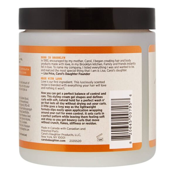 Carol’s Daughter Coco Creme Curl Shaping Cream Gel, with Coconut Oil, Coconut Milk, Silicone Free, Paraben Free Hair Gel for Curly Hair , Mineral Oil Free, for Very Dry Hair, 16 Oz - Image 4