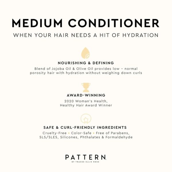 PATTERN Beauty by Tracee Ellis Ross Medium Conditioner - Hydration & Slip for Curly Hair 3a-4a, 13 Fl Oz - Image 3