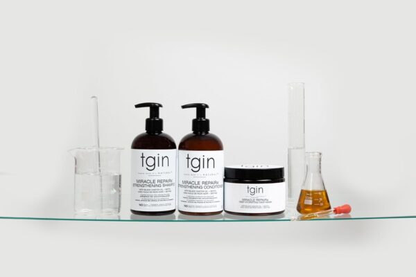 tgin Miracle RepaiRx Deep Hydrating Hair Mask for Curly, Coily and Wavy Hair, with Biotin and Black Castor Oil, Deep Moisture and Repair for Damaged, Color-Treated Hair, 12 oz - Image 4
