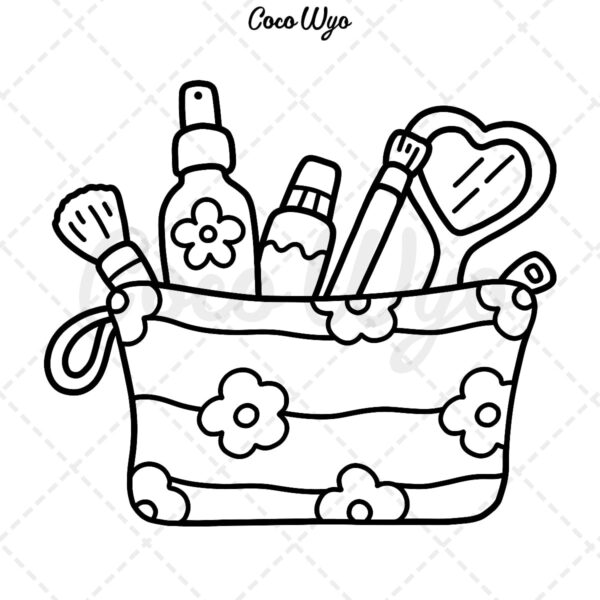 Glow Cosmetics: Coloring Book for Adults and Kids, Bold and Easy, Simple and Big Designs for Relaxation Featuring Cosmetic Items, Makeup, and Skincare Products (Bold & Easy Coloring) - Image 5