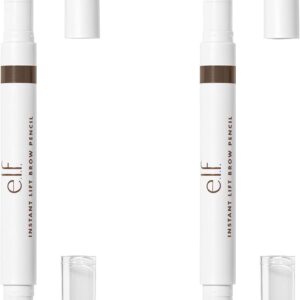 e.l.f. Instant Lift Brow Pencil, Dual-Ended Precision Brow Pencils For Shaping & Defining Eyebrows, Vegan & Cruelty-Free, Neutral Brown, 2-Pack