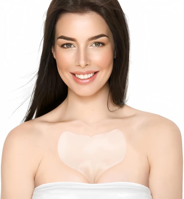 Chest Wrinkle Pads - Anti-Wrinkle Silicone Patches Skin Firming & Smoothing - Reusable Overnight Silicone Wrinkle Patches - Anti Aging Pad For Crepe Erase & Wrinkles - Neck & Décolleté (1.5-mo Supply) - Image 5