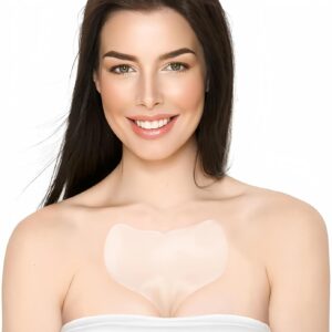 Chest Wrinkle Pads - Anti-Wrinkle Silicone Patches Skin Firming & Smoothing - Reusable Overnight Silicone Wrinkle Patches - Anti Aging Pad For Crepe Erase & Wrinkles - Neck & Décolleté (1.5-mo Supply)