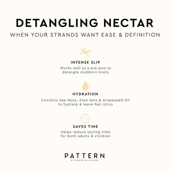PATTERN Beauty by Tracee Ellis Ross Detangling Nectar w Sea Moss for Curly Hair 3a-4c, Great for Knots, Tangles and Matting, 12 fl oz - Image 5