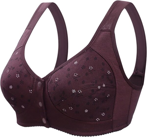 Daisy Bras for Older Women Front Closure Comfort Bra No Underwire Support Bras Comfortable Push Up Wireless Bras