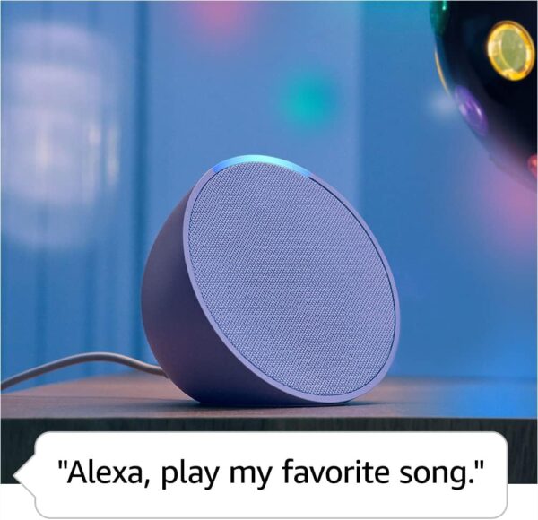 Amazon Echo Pop (newest model), Full sound compact smart speaker with Alexa, Lavender Bloom - Image 3