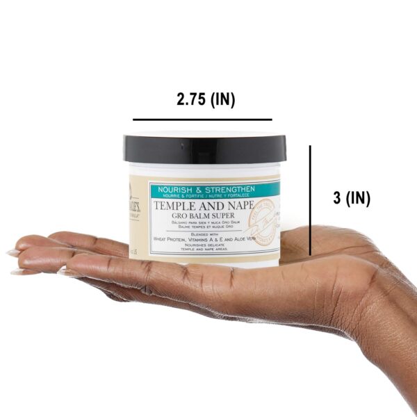 Dr. Miracle\'s Temple and Nape Gro Balm - For Healthy Hair Growth, Contains Wheat Protein, Aloe, Vitamin A, Vitamin D, Strengthens, Promotes Growth, 4 oz - Image 4