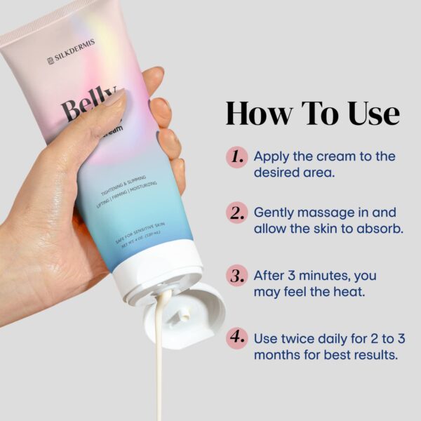 B Flat Belly Firming Cream - Skin Tightening & Cellulite Cream for Stomach, Thighs & Butt, Moisturizing Firming Lotion with Powerful Natural Ingredients , 120 ML - Image 6