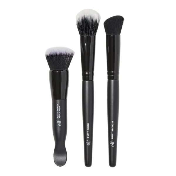 e.l.f. Putty Tools Trio, Set Of 3 Face Makeup Brushes For Putty Products, Helps You Easily Blend Putty Primer, Blush & Bronzer, Vegan & Cruelty-Free - Image 3