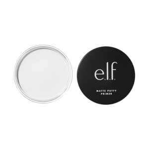 e.l.f. Matte Putty Primer, Skin Perfecting, Lightweight, Oil-free formula, Mattifies, Absorbs Excess Oil, Fills in Pores and Fine Lines, Soft, Matte Finish, All-Day Wear, 0.74 Oz