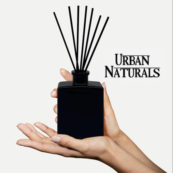 Urban Naturals BlackBerry Vanilla Reed Diffuser Set – Ripe Blackberries, Warm Vanilla & Patchouli – 5 Ounce Sleek Black Rectangular Refillable Glass Bottle – Made in The USA - Image 6