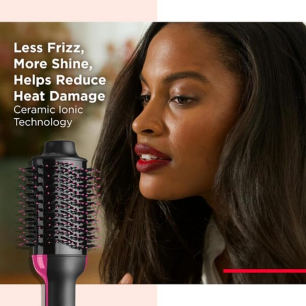 REVLON One-Step Volumizer Hair Dryer and Styler, for Less Frizz, More Shine, and Reduced Heat Damage for Salon Style Round Brush for Blowout, Black (Amazon Exclusive) - Image 4