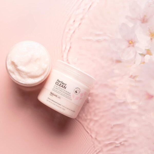 NATURELAB. TOKYO Perfect Clean Scalp Scrub LIMITED EDITION Sakura Scent:2-in-1 Hair Treatment to Clarify and Remove Product Buildup for Immense Shine I Cherry Blossom Scent | 8.1 OZ - Image 5