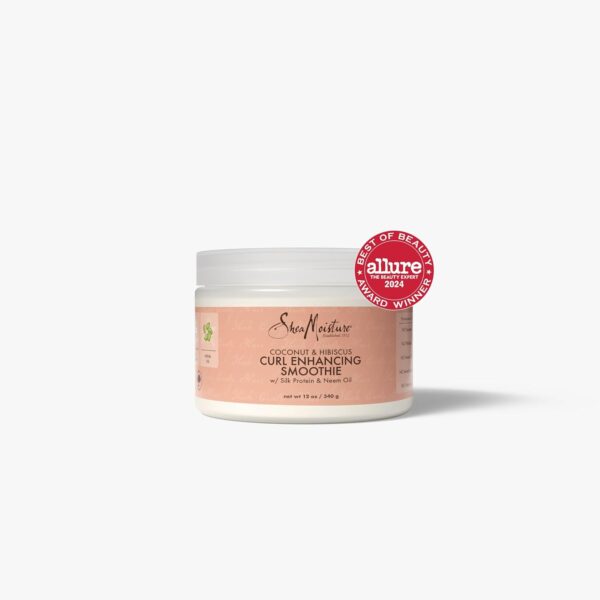 SheaMoisture Smoothie Curl Enhancing Cream Coconut and Hibiscus for Thick, Curly Hair Sulfate Free and Paraben Free 12 oz - Image 3