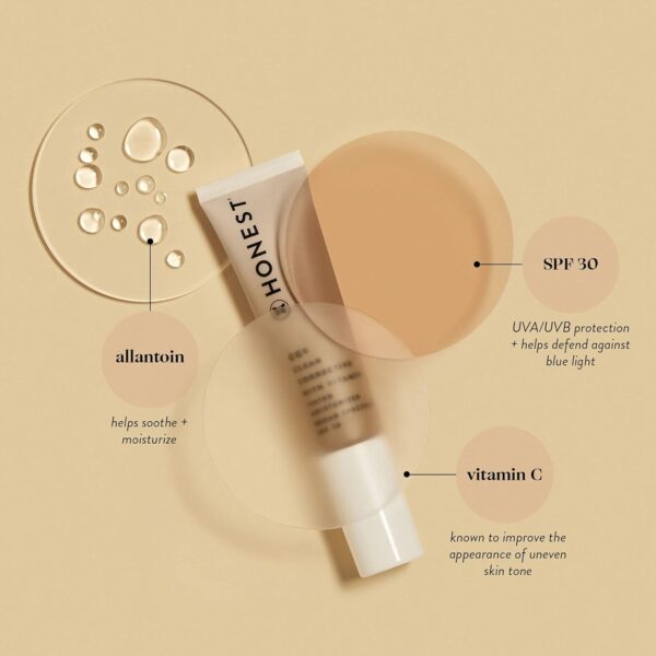 Honest Beauty CCC Clean Corrective with Vitamin C Tinted Moisturizer | Mineral SPF 30 | Vegan + Cruelty Free | Alabaster Fair Light, 1 fl oz - Image 4