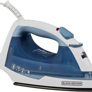 BLACK+DECKER Easy Steam Compact Iron for Clothes, Automatic Shutoff, Nonstick Plate, Light Weight, 1200 Watts