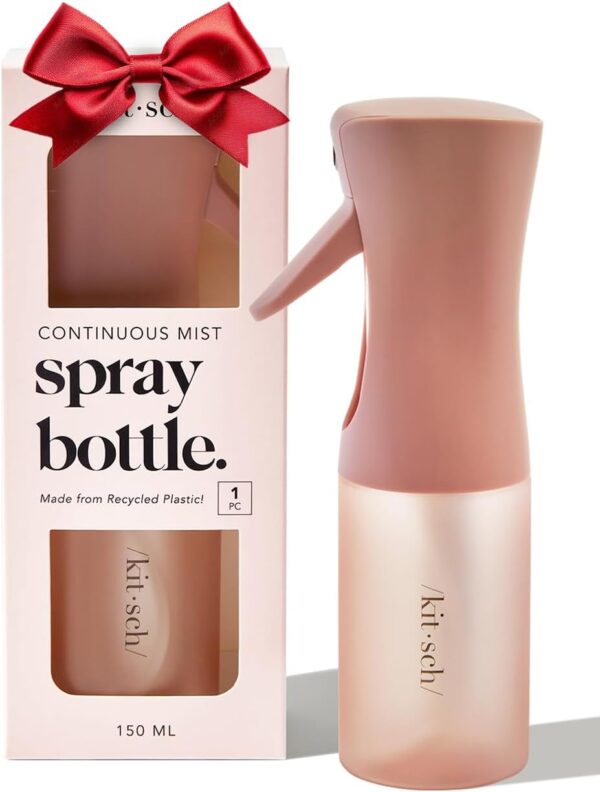 Kitsch Spray Bottle for Hair - Continuous Water Mister with Ultra Fine Mist for Hairstyling, Barbers, Salons, Cleaning, Plants, Versatile Spray Bottles - Made from Recycled Plastic - Terracotta, 5 oz