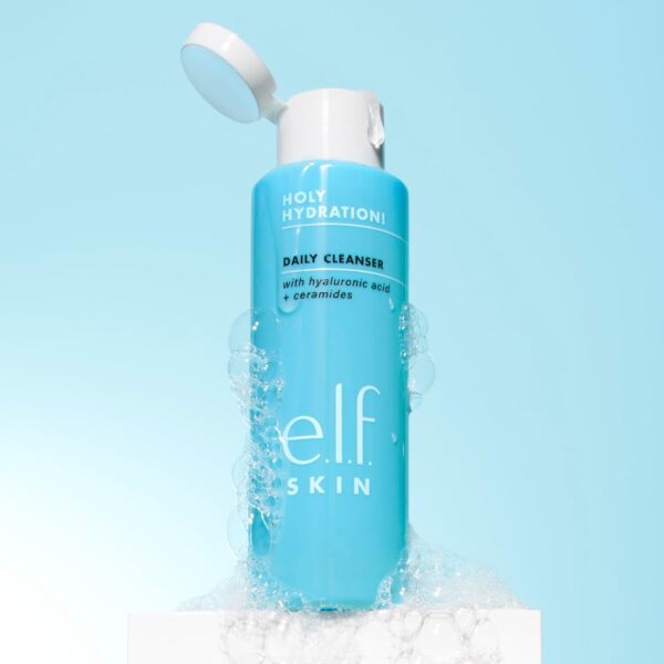 e.l.f. SKIN Holy Hydration! Daily Cleanser, Face Cleanser For Washing Away Excess Oil, Impurities & Makeup, Made With Hyaluronic Acid, Vegan & Cruelty-Free - Image 3