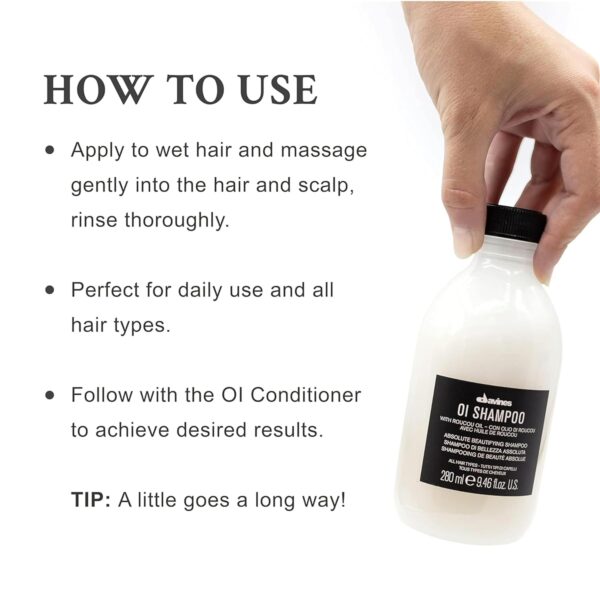 Davines OI Nourishing Shampoo & Conditioner for All Hair Types, Adds Silky-Smooth Shine & Volume, Softens And Restores Chemically Treated Hair - Image 4