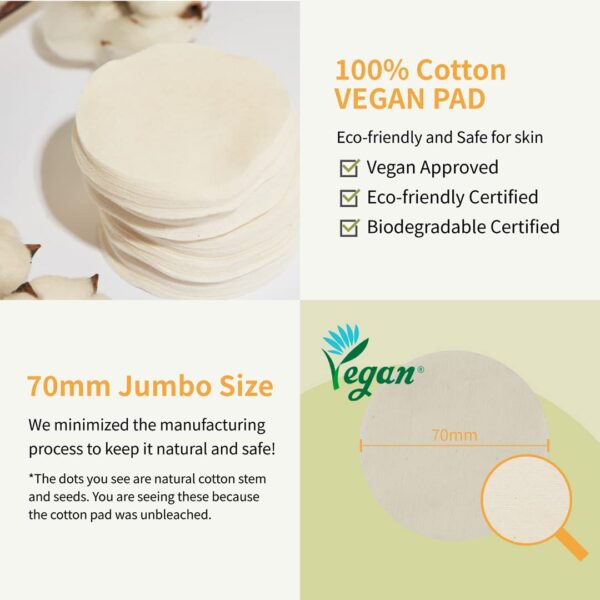 numbuzin No.3 Radiance Glowing Jumbo Essence Pad | Clear Glass Skin, Skin Radiance, Texture Care | Biodegradable Vegan Pads, Fermented Ingredients, Niacinamide | Korean Skin Care | 70 pads/5.07 Fl Oz - Image 5