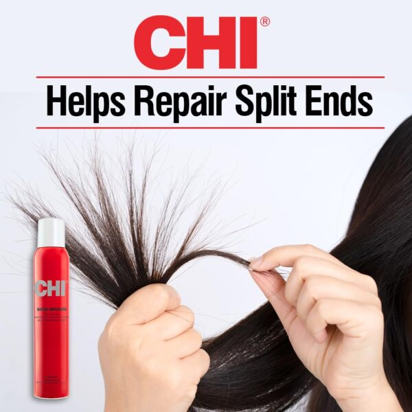 CHI Shine Infusion Thermal Polishing Spray, Adds Shine, Controls Frizz & Split Ends for All Hair Types - Unisex, Sulfate & Paraben-Free - 5.3 Oz - Image 3