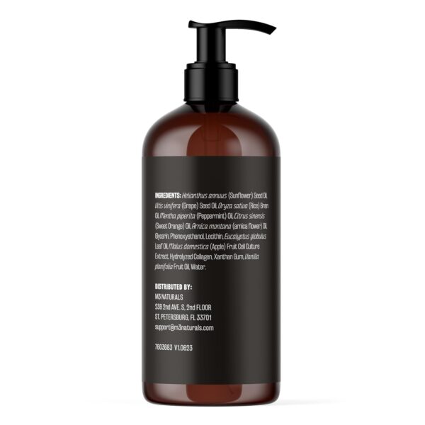 Arnica Sore Muscle Massage Oil for Massage Therapy - Anti Cellulite Massage Oil with Collagen Stem Cells Arnica and Menthol - Multipurpose Instant Absorption Full Body Massage Oil by M3 Naturals - Image 2