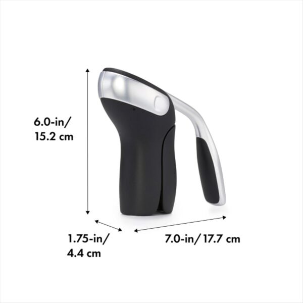 OXO Steel Vertical Lever Corkscrew with Removable Foil Cutter - Image 6