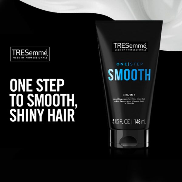 TRESemmé Hair Smoothing Cream 2-Pack – One Step Smooth 5-in-1 Anti-Frizz Hair Products for Thick Hair, Heat Protectant, 5 Oz Ea - Image 6
