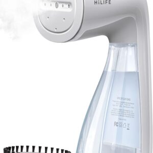 HiLIFE Steamer for Clothes, Handheld Clothes Steamer with Large 300ml Tank, 1100W Clothing Steamer, Fabric Wrinkle Remover, Portable & Compact Travel Size Garment Steamer ONLY FOR 120V (White)