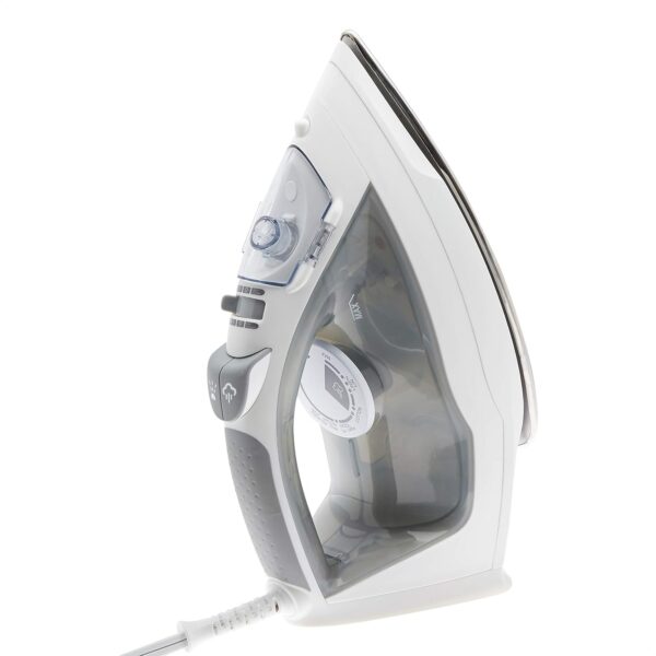Amazon Basics Steam Iron For Clothes, Handheld Steamer, Steel Soleplate, 1700-Watt, Gray, 1.62ft - Image 2