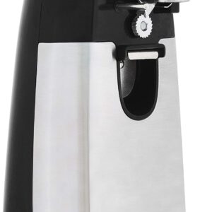 Amazon Basics Electric Can Openers for Kitchen, Powerful Stainless Steel Blade with Magnetic Lid Holder, Automatic, Countertop, Black