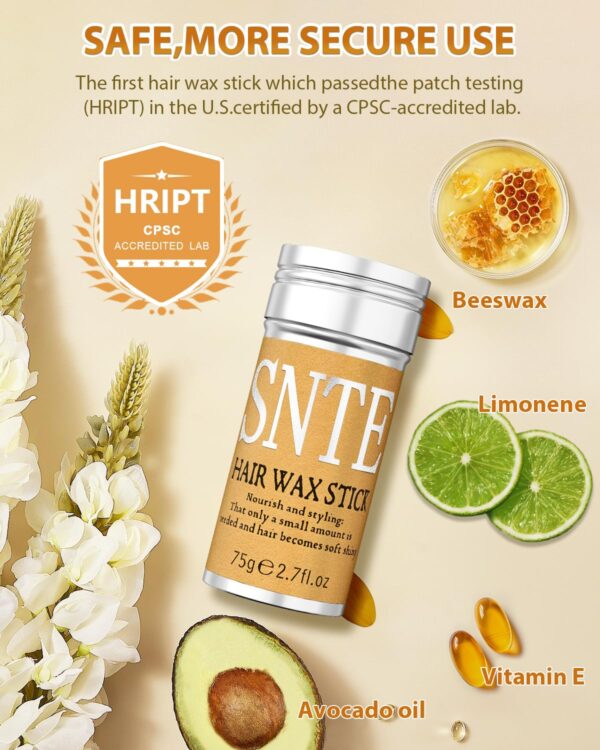 Samnyte Hair Wax Stick, Hair-Styling Waxes, Nourishing Accessories - Slick Stick for Women & Kids, Gel Tamer for Flyaways, Bun Maker & Styling Cream, 2.7 Fl Oz - Image 5