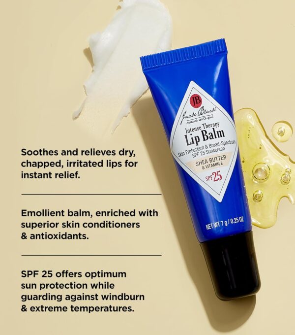 Jack Black Intense Therapy Lip Balm Stocking Stuffers for Adults, Jack Black Lip Balm SPF 25, Lip Sunscreen, SPF Lip Balm for Chapped Lips, Lip SPF, Lip Moisturizer, Lip Balm with SPF, Small Gifts - Image 5