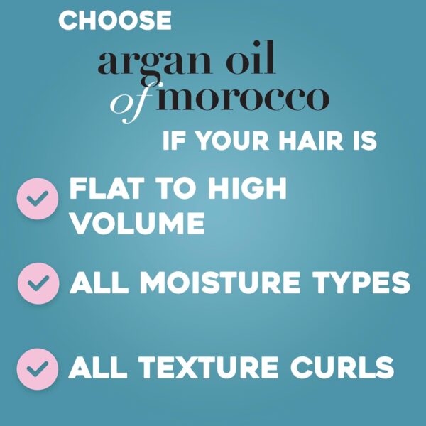 OGX Argan Oil of Morocco Curling Perfection Curl-Defining Cream, Hair-Smoothing Anti-Frizz Cream to Define All Curl Types & Hair Textures, Paraben-Free, Sulfated-Surfactants Free, 6 oz - Image 3
