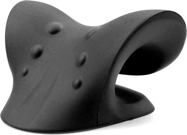 RESTCLOUD Neck and Shoulder Relaxer, Cervical Traction Device for TMJ Pain Relief and Cervical Spine Alignment, Chiropractic Pillow, Neck Stretcher (Black) - Image 2