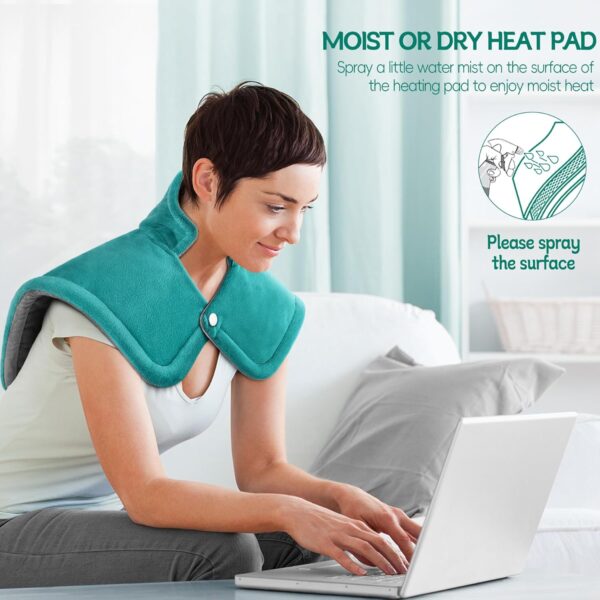 Christmas Gifts for Women, Mom, Neck Shoulder Heating Pad Gifts for Men, Dad, Fathers Day, Electric Weighted Heat Pads for Back, Cramps and Leg, Mothers Day Gifts for Mom from Daughter, Son - Image 3
