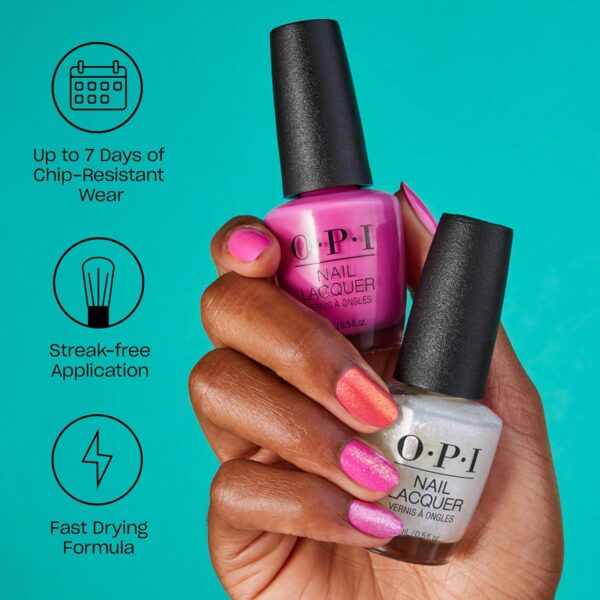 OPI Nail Lacquer Nail Polish | Opaque Crème Metallic Shimmer Chip Resistant Nail Polish | Wicked Limited Edition Holiday Collection - Image 2