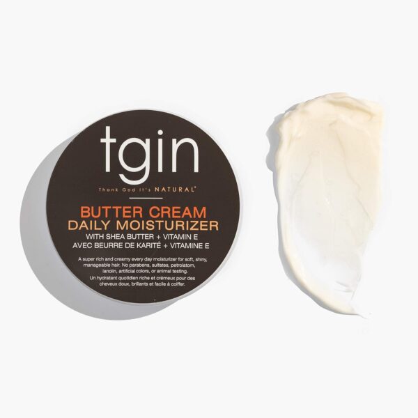 tgin Butter Cream Daily Moisturizer for Curly, Coily and Wavy Hair, Rich Moisture for Dry Hair and Defined Curls, 12 oz - Image 4