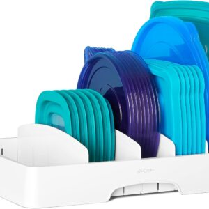YouCopia StoraLid Adjustable Food Container Lid Organizer for Kitchen Cabinet Storage, Large