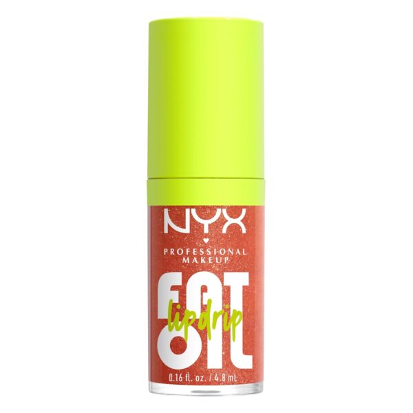 NYX PROFESSIONAL MAKEUP Fat Oil Lip Drip, Moisturizing, Shiny and Vegan Tinted Lip Gloss - Follow Back (Shimmering Warm Nude) - Image 2
