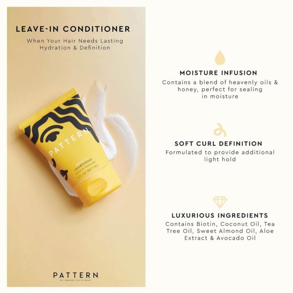 PATTERN Beauty by Tracee Ellis Ross Leave-In Conditioner 3 fl oz - Rich Moisture for Curly, Coily and Tight-Textured Hair, 3a to 4c, Travel-Size, 3 fl oz - Image 2