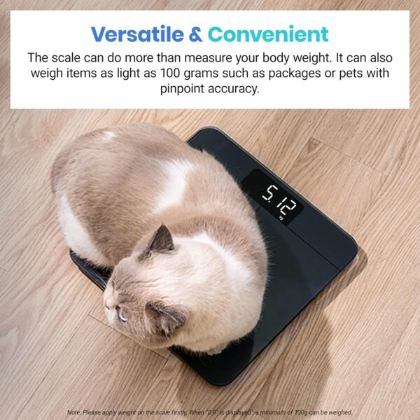 Etekcity Scale for Body Weight, Digital Bathroom Scales for People, Most Accurate to 0.05lb, Bright LED Display & Large Clear Numbers, Upgraded Quality for the Elderly Safe Home Use, 400 lbs - Image 6