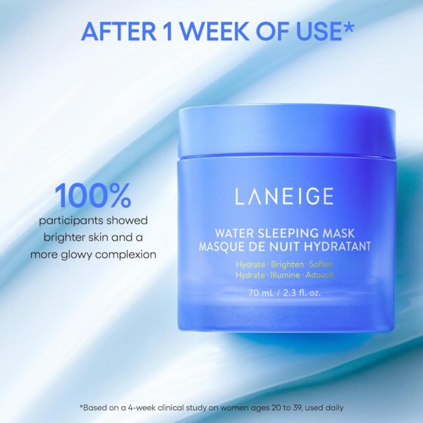 LANEIGE Water Sleeping Mask: Korean Overnight Mask, Squalane, Probiotic-Derived Complex, Hydrate, Barrier-Boosting, Visibly Smooth and Brighten - Image 4