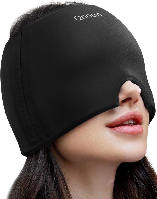 Migraine Relief Cap, Migraine Headache Relief Cap Hat Mask Products, Cooling Gel Hat Head Wrap for Migraine, Tension, Stress & Puffy Eyes,Natural Relief Cap for Instant Headache Relief
