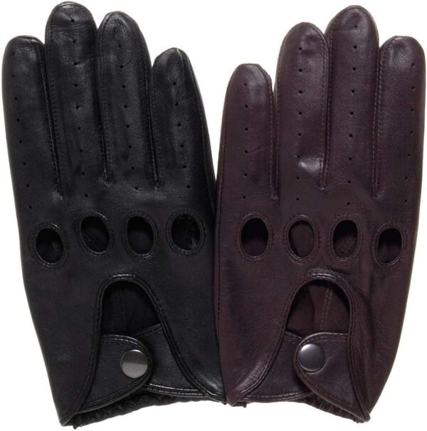 Pratt & Hart Silverstone Men’s Leather Driving Gloves (Unlined) Great for Bikers and Motorcycle Enthusiasts (Sheepskin) - Image 3